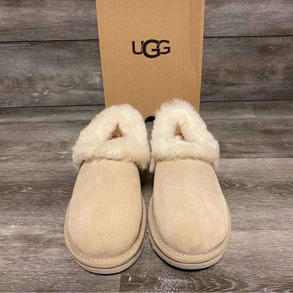 UGG | Nita Ultra Mini Bootie Closed Back Slippers SAND NEW - Picture 7 of 14